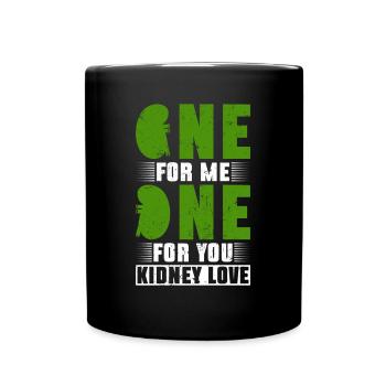 Organspender Niere Organtransplantation - Tasse einfarbig - Schwarz - Vorne