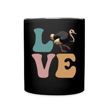 Oiseau d’autruche - Mug uni - noir - Devant