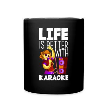 Chanteur de karaoké Chanteur de karaoké Musique - Mug uni - noir - Devant