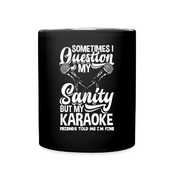 Chanteur de karaoké Chanteur de karaoké Musique - Mug uni - noir - Devant