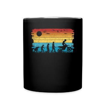 Motocross Evolution Dirt Bike Motorsport - Tasse einfarbig - Schwarz - Vorne