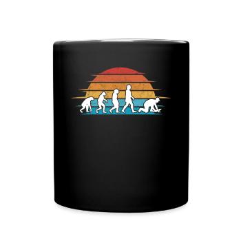 Carreleur Evolution Retro - Mug uni - noir - Devant