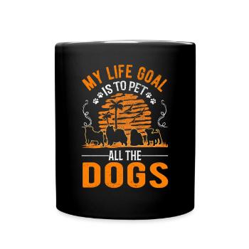 Chien de sauvetage Chien de rue - Mug uni - noir - Devant