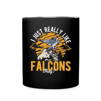 J’aime juste les faucons, les crécerelles, les fauconniers - Mug uni - noir - Devant