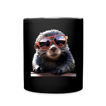 Taupe avec des lunettes de soleil Love Cute Moles - Mug uni - noir - Devant
