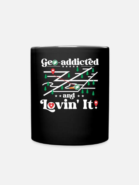 Geo-süchtig und liebend! - Tasse einfarbig - Schwarz