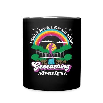 ne ronflez pas, je rêve d’aventures en géocaching. - Mug uni - noir - Devant