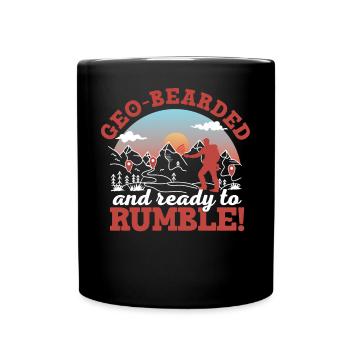 Geo-bearded and ready to rumble! - Full Colour Mug - black - Front
