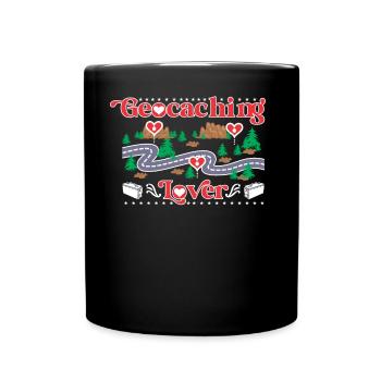 Geocaching-Liebhaber - Tasse einfarbig - Schwarz - Vorne