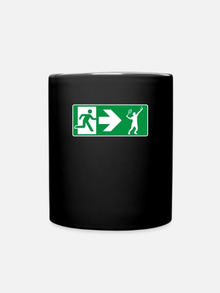 Notausgang Badminton - Tasse einfarbig - Schwarz
