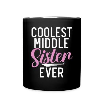 Middle Sister Gifts - Full Colour Mug - black - Front