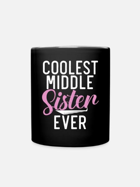 Middle Sister Gifts - Tasse einfarbig - Schwarz