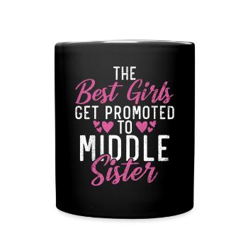 Middle Sister Gifts - Full Colour Mug - black - Front