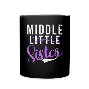 Middle Sister Gifts - Tasse einfarbig - Schwarz - Vorne