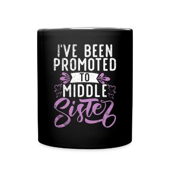 Middle Sister Gifts - Full Colour Mug - black - Front