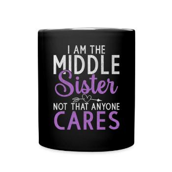 Middle Sister Gifts - Tasse einfarbig - Schwarz - Vorne