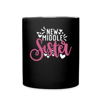 Middle Sister Gifts - Tasse einfarbig - Schwarz - Vorne