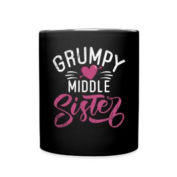 Middle Sister Gifts - Full Colour Mug - black - Front