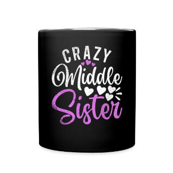 Middle Sister Gifts - Full Colour Mug - black - Front