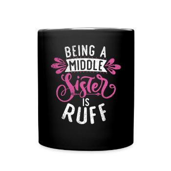 Middle Sister Gifts - Full Colour Mug - black - Front