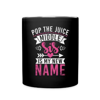 Middle Sister Gifts - Tasse einfarbig - Schwarz - Vorne