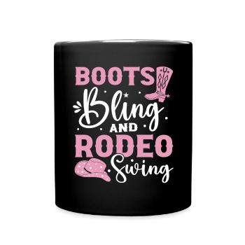 Cowboy rodéo Western Vintage Country Sud - Mug uni - noir - Devant