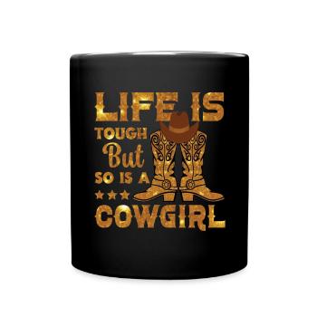 Cowboy rodéo Western Vintage Country Sud - Mug uni - noir - Devant