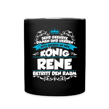Rene Name Design - Tasse einfarbig - Schwarz - Vorne