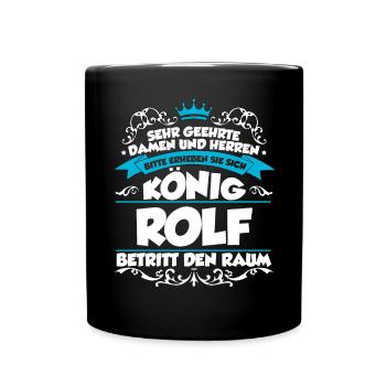 Rolf Name Design - Tasse einfarbig - Schwarz - Vorne
