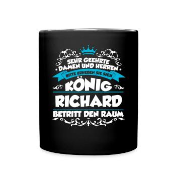 Richard Name Design - Tasse einfarbig - Schwarz - Vorne