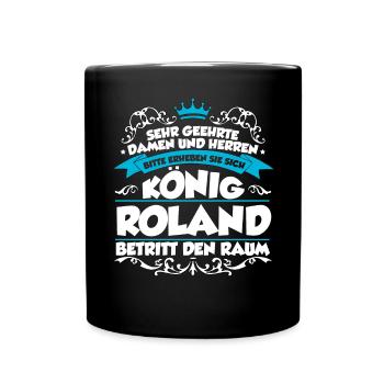 Roland Name Design - Tasse einfarbig - Schwarz - Vorne