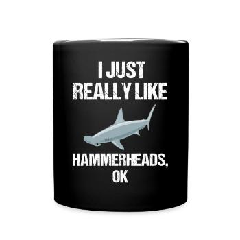 Hammerhead Shark Enthusiast Clear & Direct - Full Colour Mug - black - Front