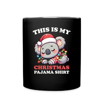 Pyjama de Noël Koala Koalas - Mug uni - noir - Devant