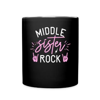 Middle Sister Gifts - Full Colour Mug - black - Front
