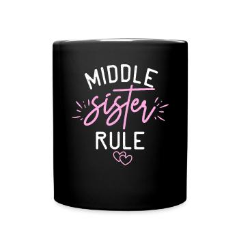 Middle Sister Gifts - Full Colour Mug - black - Front