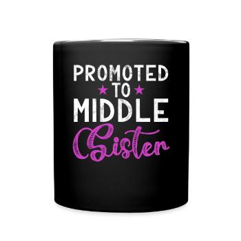 Middle Sister Gifts - Full Colour Mug - black - Front