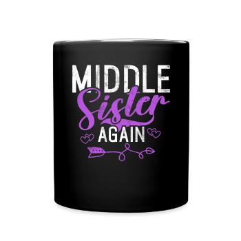 Middle Sister Gifts - Full Colour Mug - black - Front