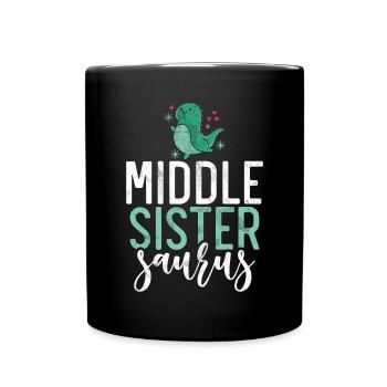 Middle Sister Gifts - Full Colour Mug - black - Front
