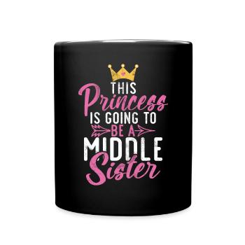 Middle Sister Gifts - Full Colour Mug - black - Front