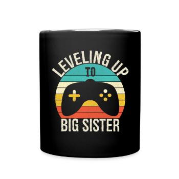 Auf dem Weg zur großen Schwester - Tasse einfarbig - Schwarz - Vorne