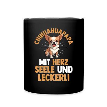 Hund Chihuahua - Tasse einfarbig - Schwarz - Vorne