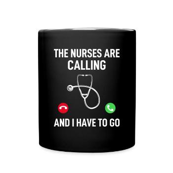 Les infirmières m’appellent et je dois y aller - Docteur Q - Mug uni - noir - Devant
