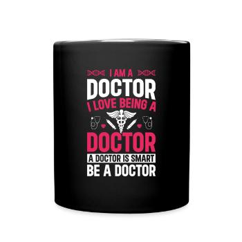 Médecin urgentiste - Je suis médecin. J’adore être A D - Mug uni - noir - Devant