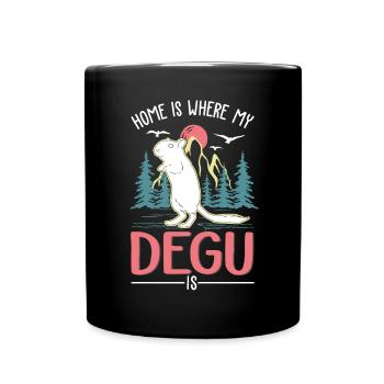 La maison est là où se trouve mon degu, le degu de la forêt - Mug uni - noir - Devant