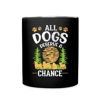 Chien de sauvetage Chien de rue - Mug uni - noir - Devant