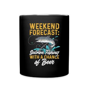 Pêche au saumon Pêcheur de saumon - Mug uni - noir - Devant