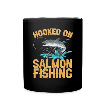Pêche au saumon Pêcheur de saumon - Mug uni - noir - Devant