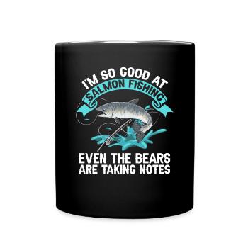 Pêche au saumon Pêcheur de saumon - Mug uni - noir - Devant