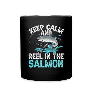 Pêche au saumon Pêcheur de saumon - Mug uni - noir - Devant