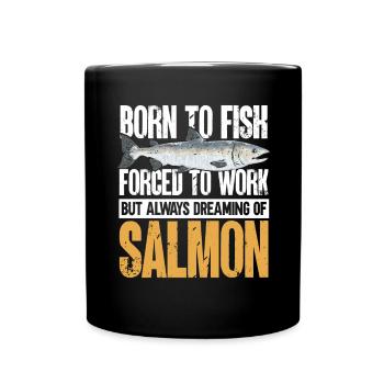 Pêche au saumon Pêcheur de saumon - Mug uni - noir - Devant